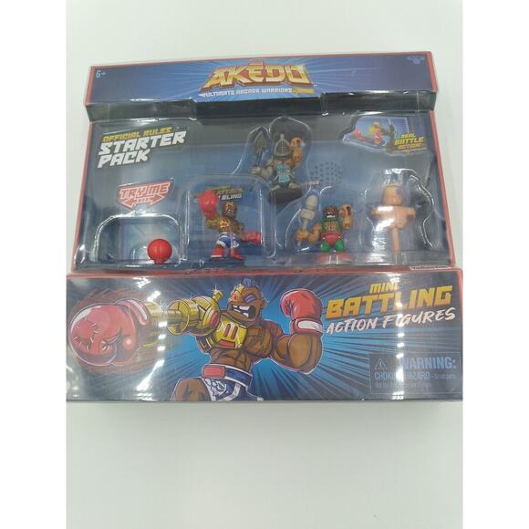 Akedo Ultimate Arcade Warriors Starter Pack Mini Battling Action Figures New - Picture 1 of 6